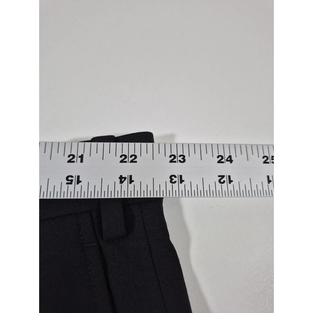 Giles & Jasper Dress Pants Mens 45x36 Black Wool Stretch Flat Front Unhemmed